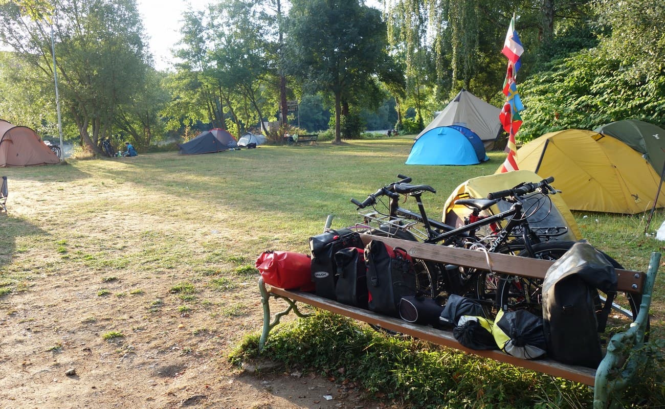 dormire in camping bimbi in bici