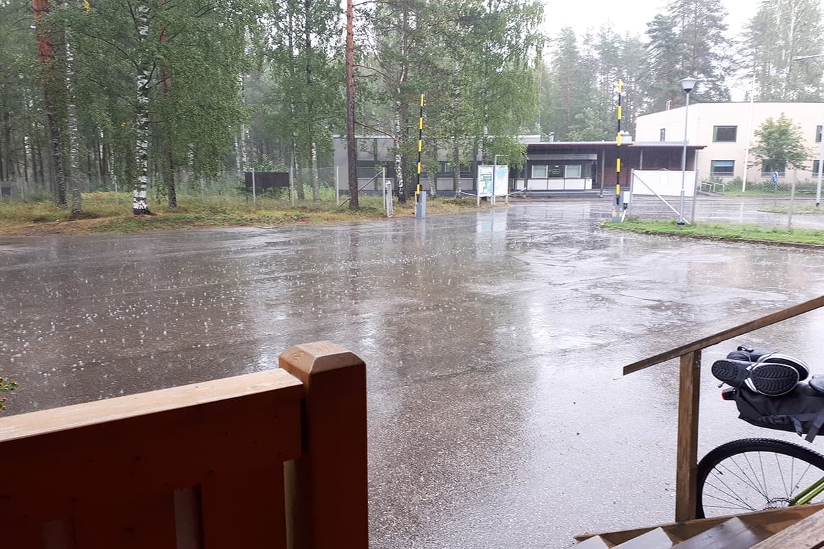 Finlandia in bici pioggia