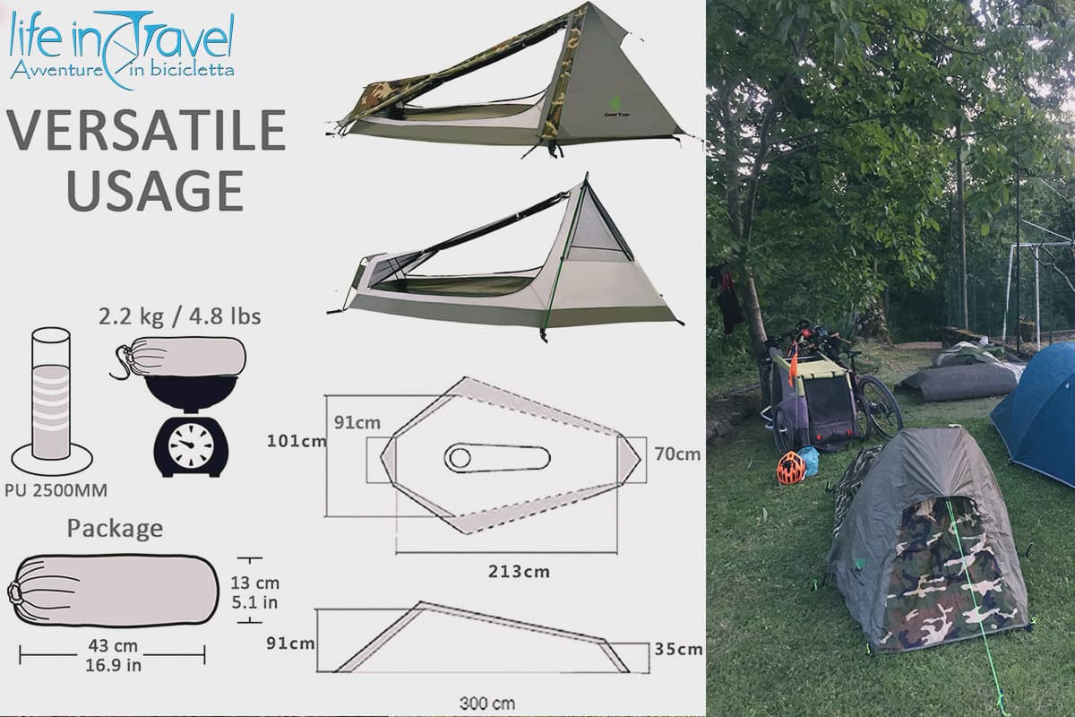 Tenda monoposto Geertop caratteristiche
