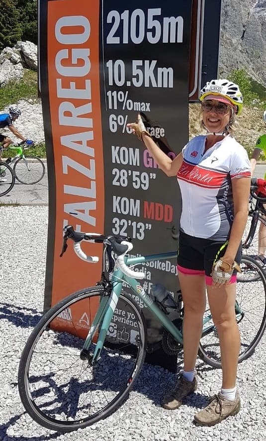 Mariateresa Montaruli su Passo Falzarego