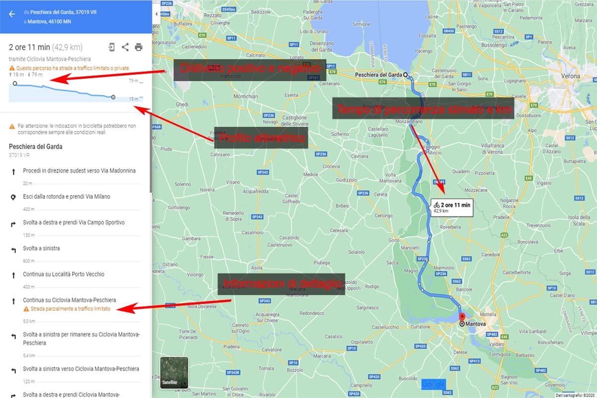 google maps bici