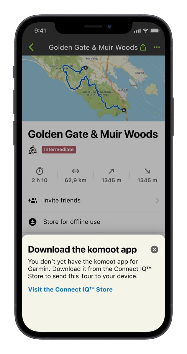 komoot invia a dispositivo03