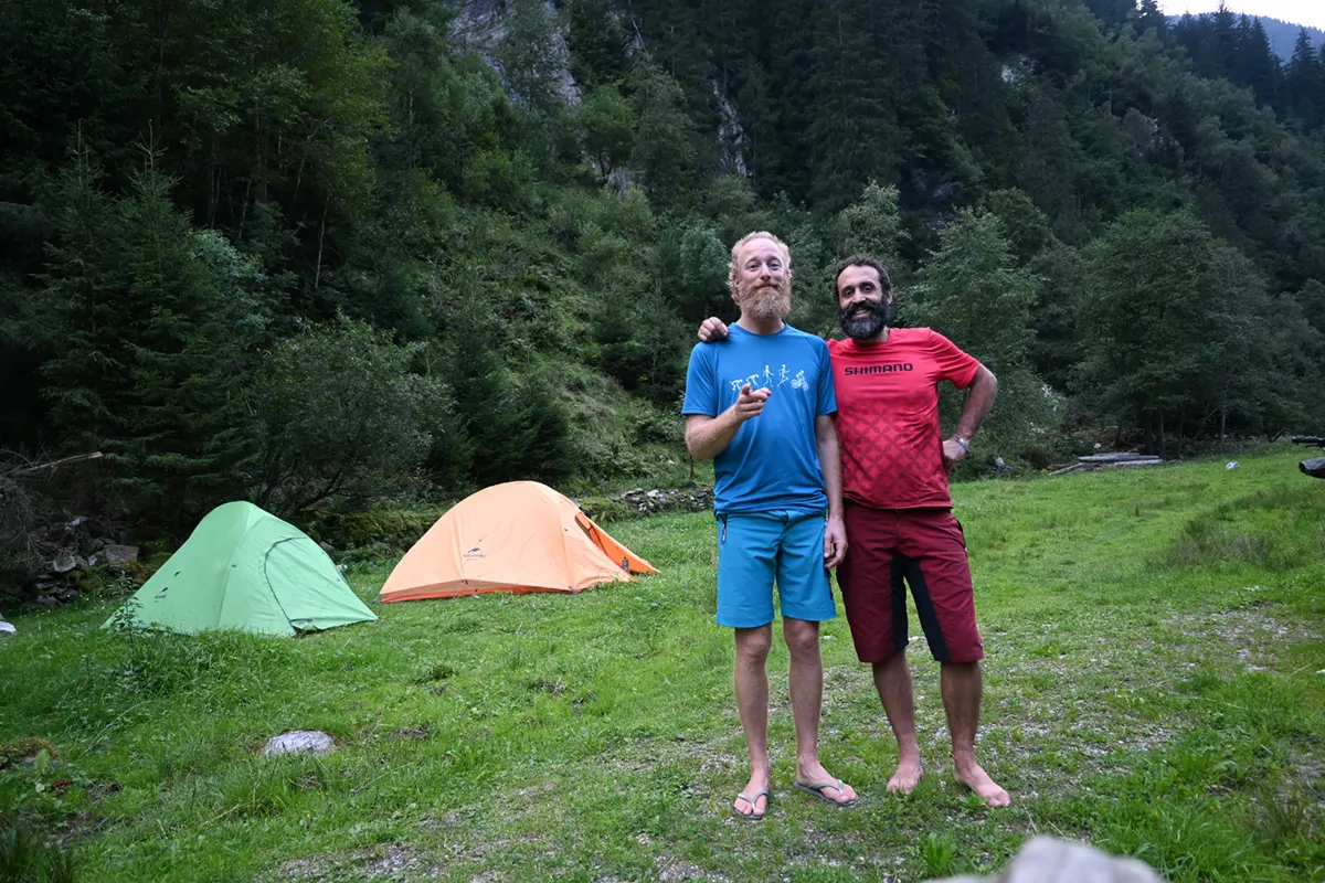prima notte in tenda tuxer alp bikepacking
