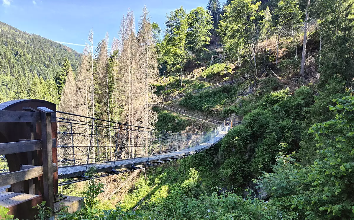 ponte funi ciclopedonale del primiero