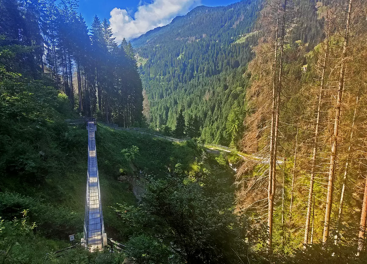 ponte funi ciclopedonale del primiero