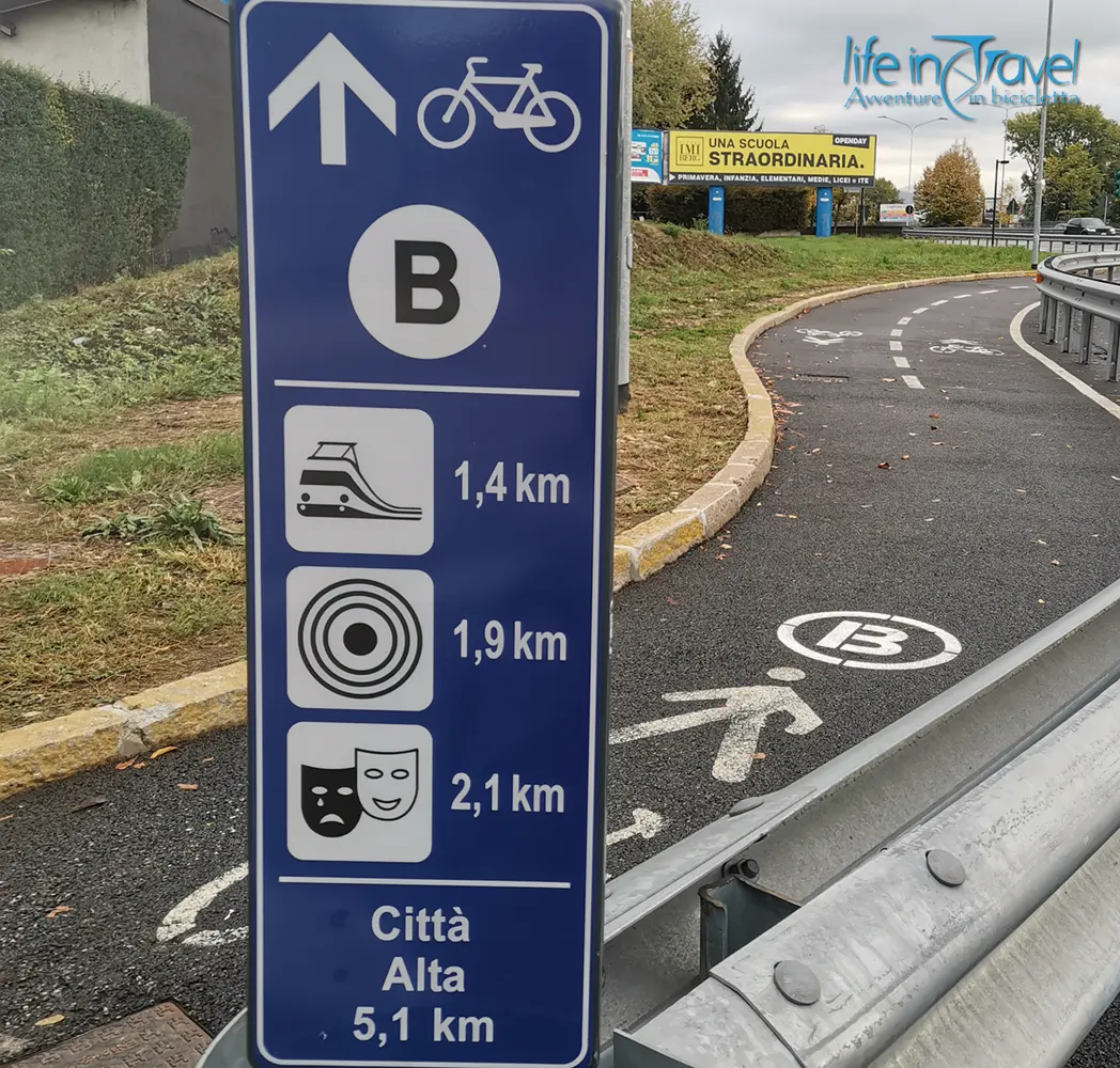 ciclabile bergamo segnaletica