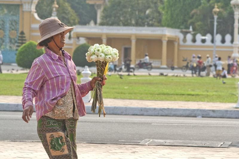 venditrice di fiori