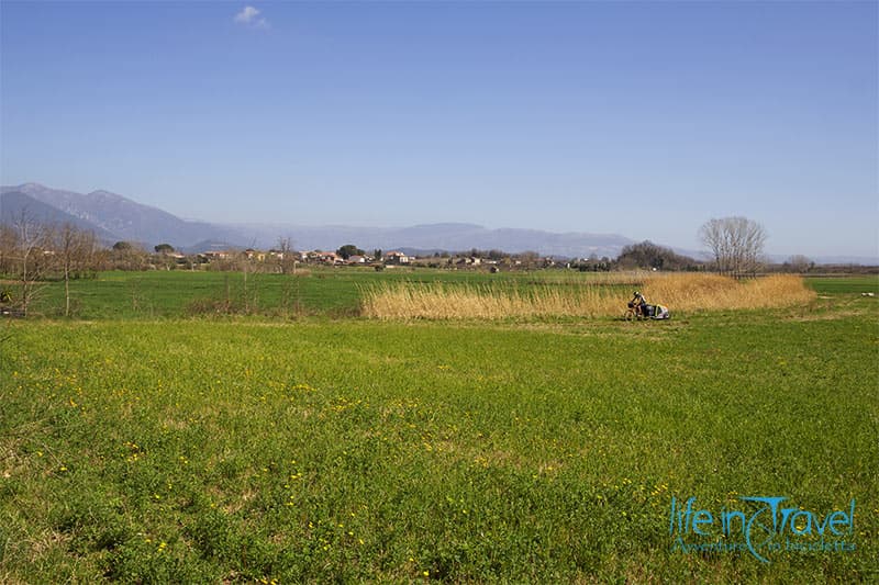 in bici nelle campagne