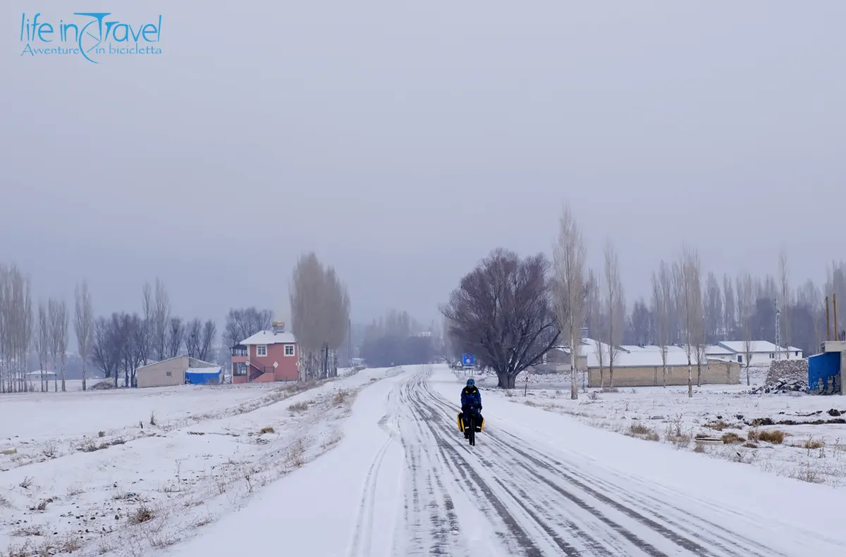 bicicletta in inverno