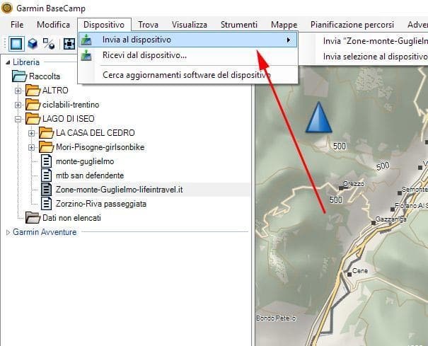 trasferimento al dispositivo