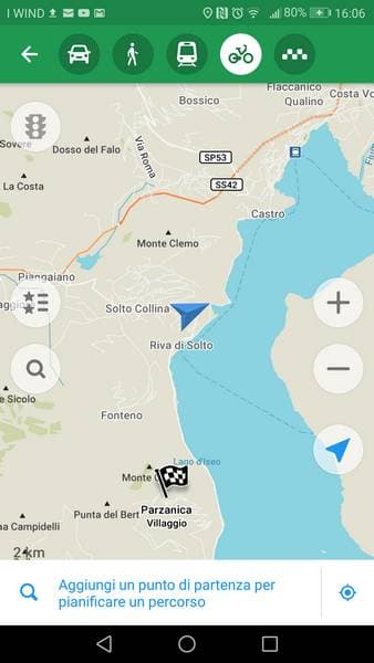 mapsme percorso partenza