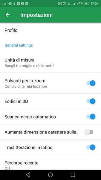 Impostazioni generali