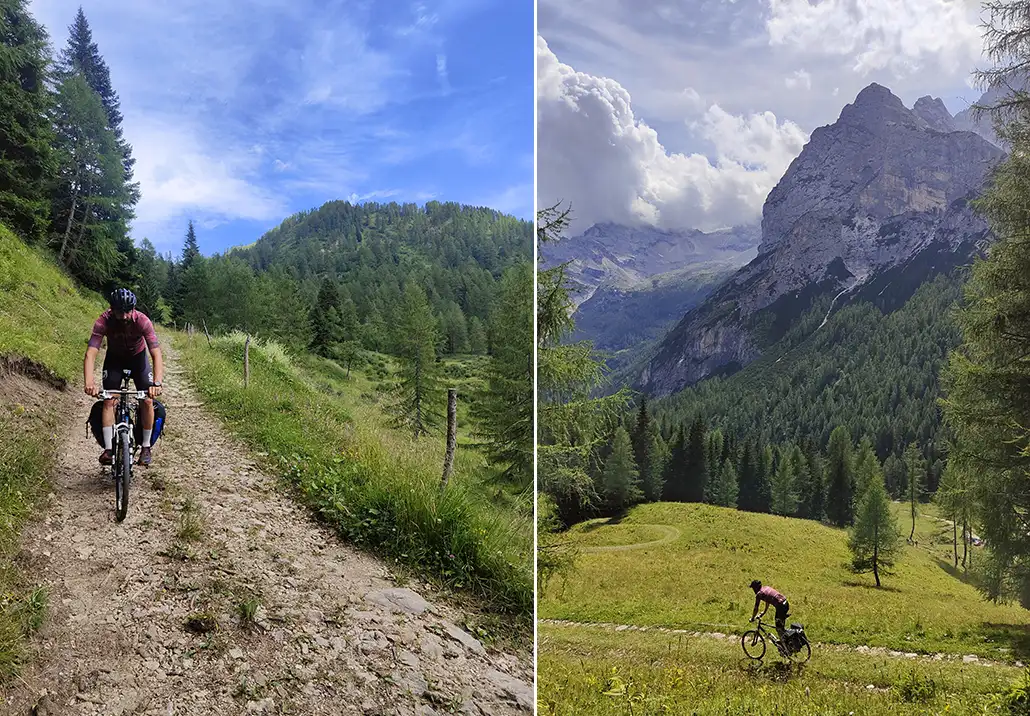 casera grava giro monte civetta in gravel