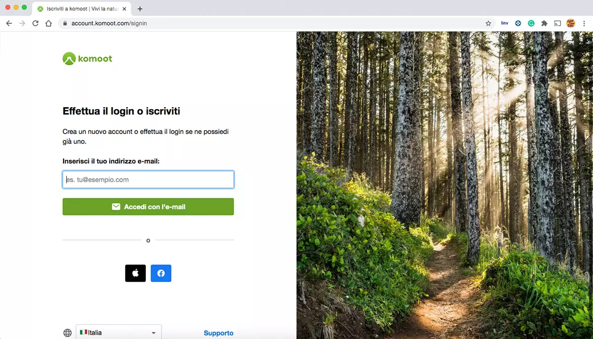 Komoot Login