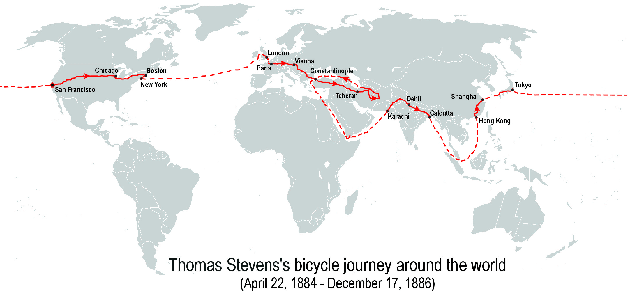 Thomas Stevenss bicycle journey 