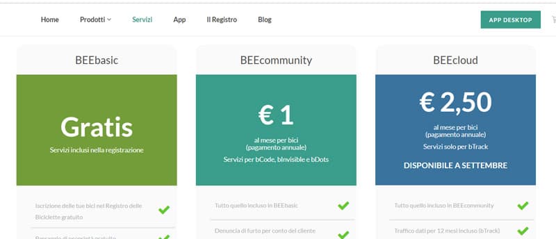 servizi bikebee
