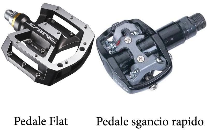 pedale sgancio rapido o flat