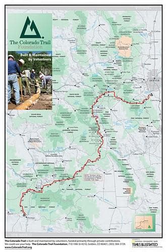 mappa Colorado trail