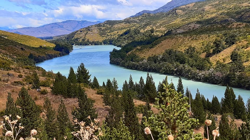 patagonia in bici dipinto