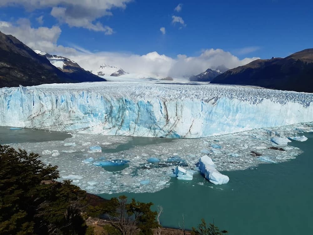 ghiacciaio perito moreno patagonia in bici