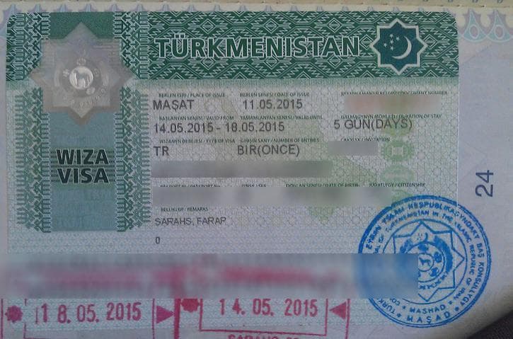 visto turkmenistan