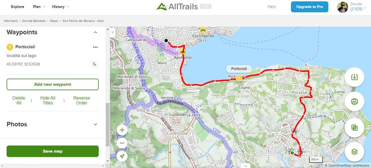 11 Creare percorsi gpx con AllTrails