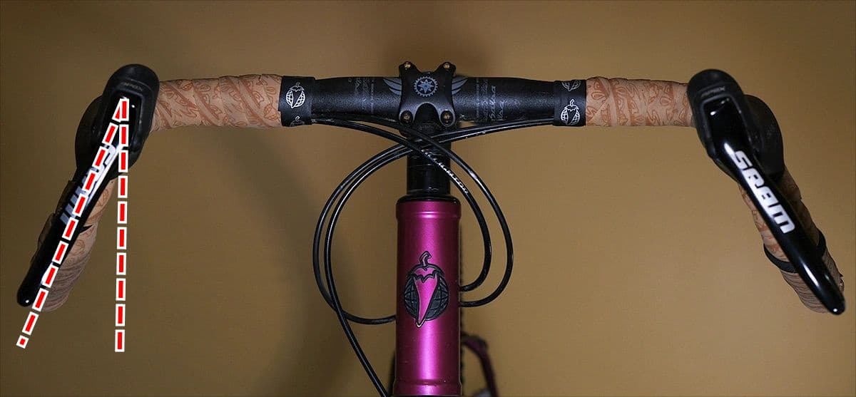 Gravel handlebars Flare, l'angolo di scampanatura