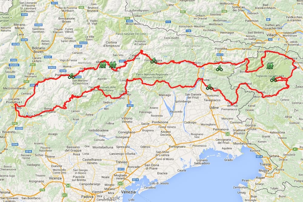 Traccia visualizzata su google maps