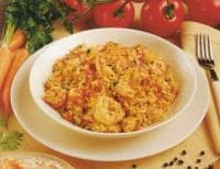 Risotto con cannellini e gamberi