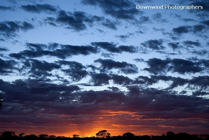 Tramonto nel deserto Australiano