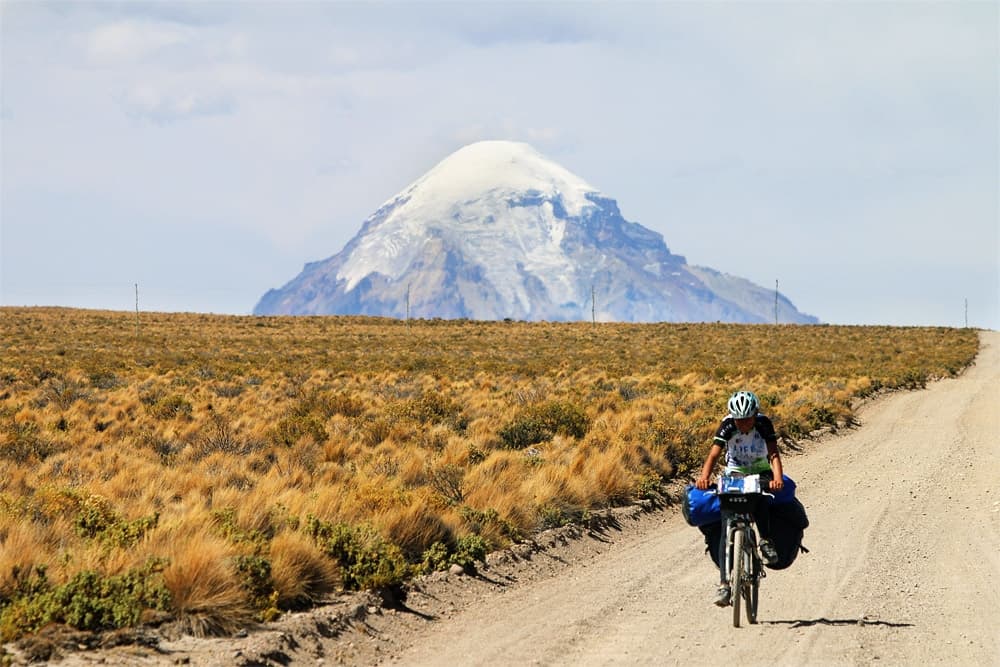 Parco nazionale del Sajama in Bolivia a due ruote
