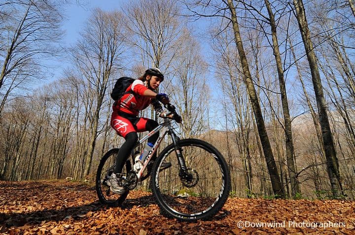 in mtb nel bosco