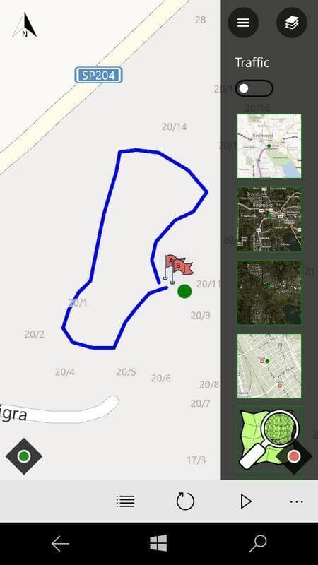 Selezione mappe gpx viewer