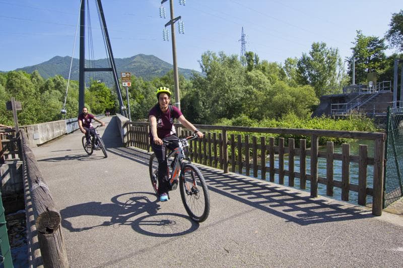 bivio ciclovia rogge ciclabile della val seriana 