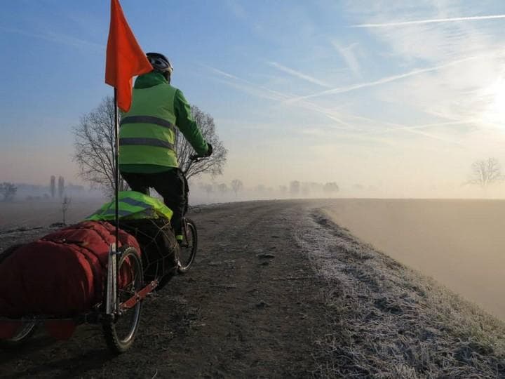 ciclovia del po in inverno