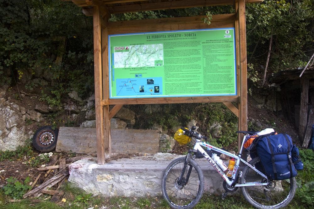 Spoleto Norcia by bicycle