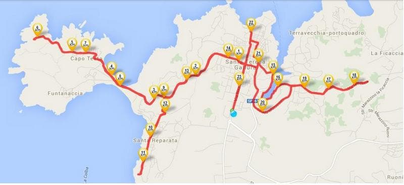 santa teresa capo testa mappa