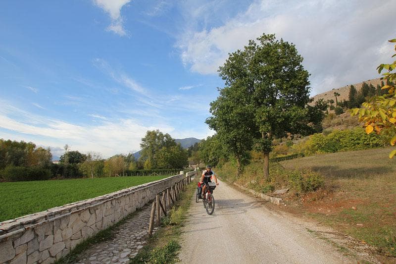in bici verso padula