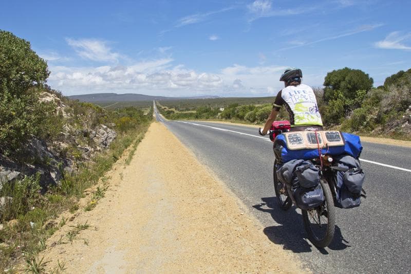 strade sudafricane in bici