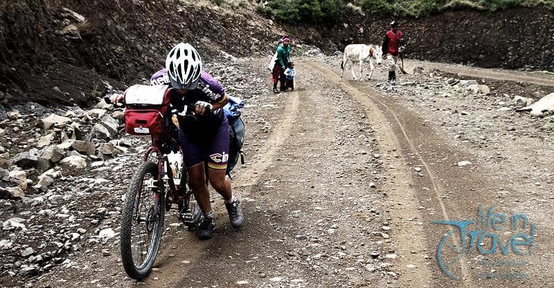 Salite in Lesotho in bici