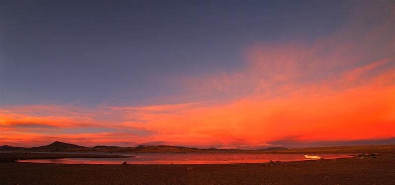 altiplano al tramonto peru