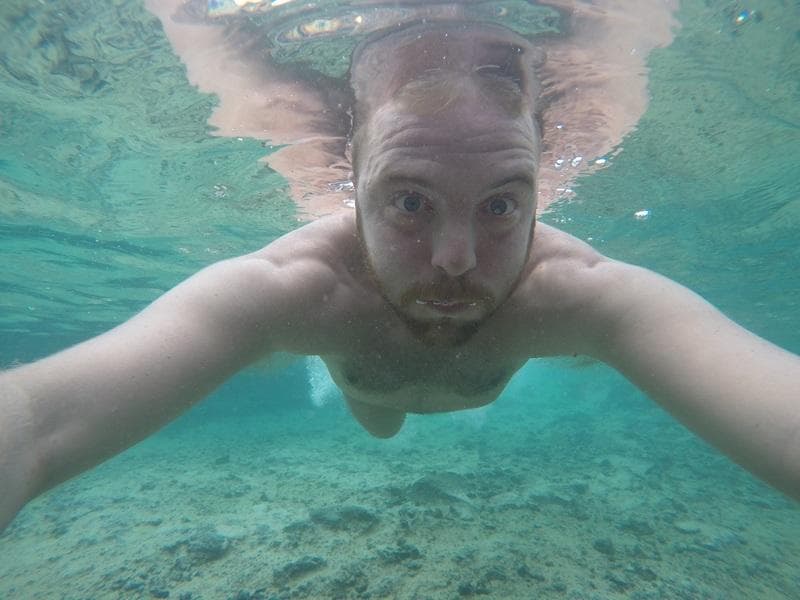 tuffo durante il nostro Lanzarote in bici