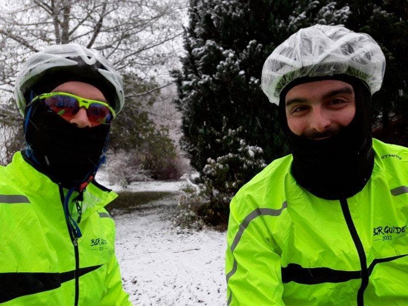 prima neve in bici