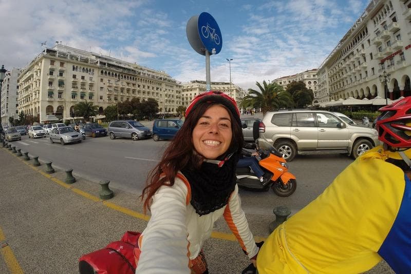 passeggiando in bici salonicco