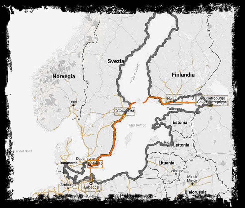 mappa dell itinerario